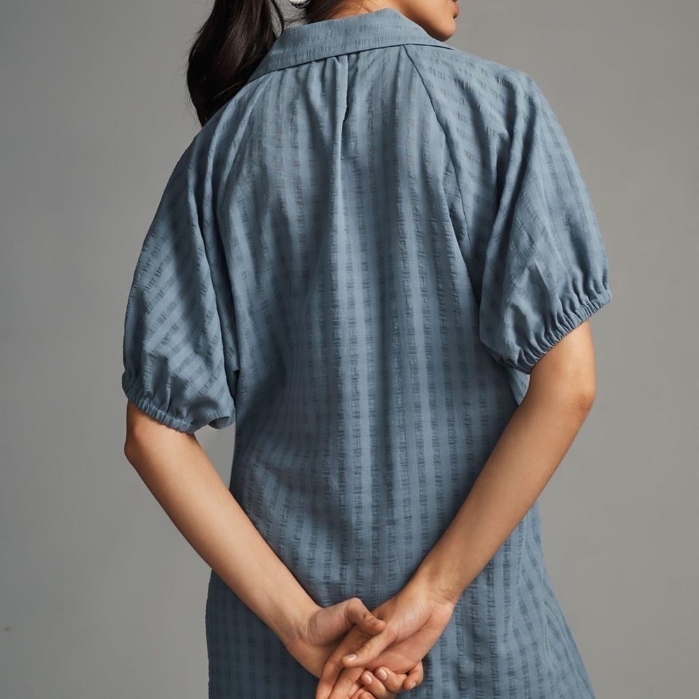 NWT By Anthropologie V-Neck Tiered-Sleeve Tunic Dress Medium - Picture 2 of 4